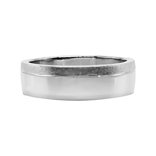 anillo de Compromiso, Efecto Oro Blanco 950 Plata