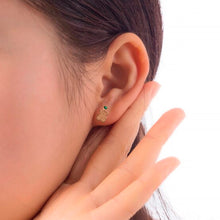 Cargar imagen en el visor de la galería, Topos De Oso Con Gema En Oro Amarrillo