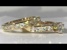 Cargar y reproducir el video en el visor de la galería, Anillo De Compromiso Y Pisargolla Oro 18k Matrimonio