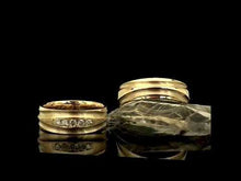 Cargar y reproducir el video en el visor de la galería, Argolla de Boda Geométricas en Plata .950 .925