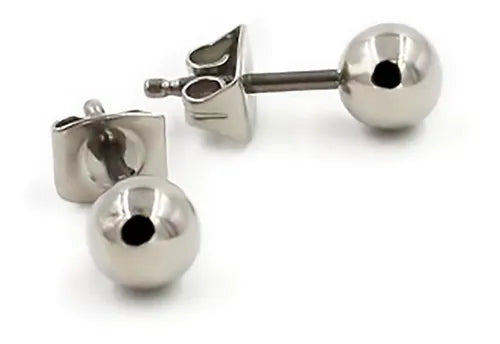 Pendientes De Bola En Plata 925/ Par, Para Mujer, Estuche