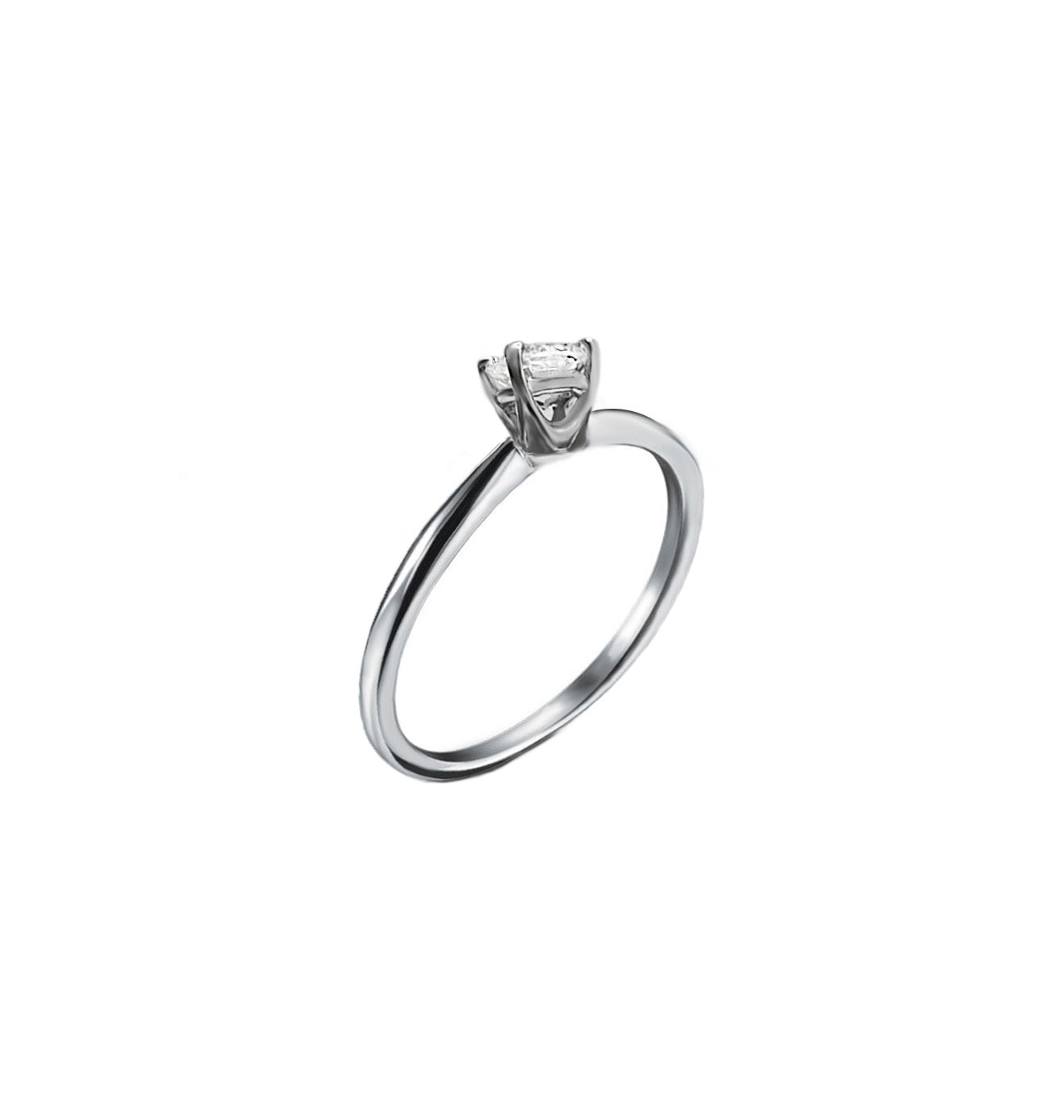 Anillo de Compromiso En Oro Blanco 18k