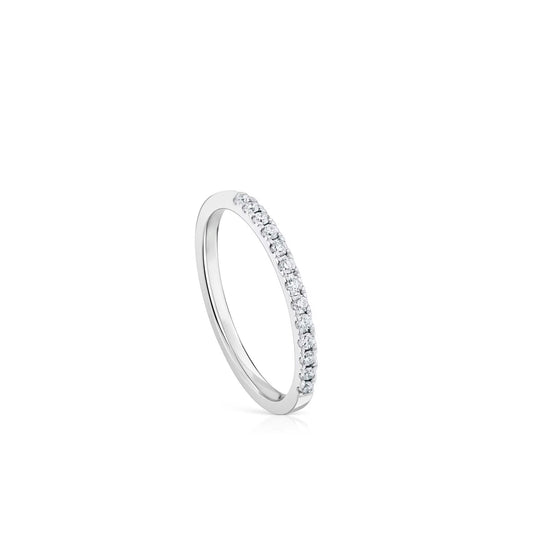 Cintillo en Oro Blanco 18k con Diamante