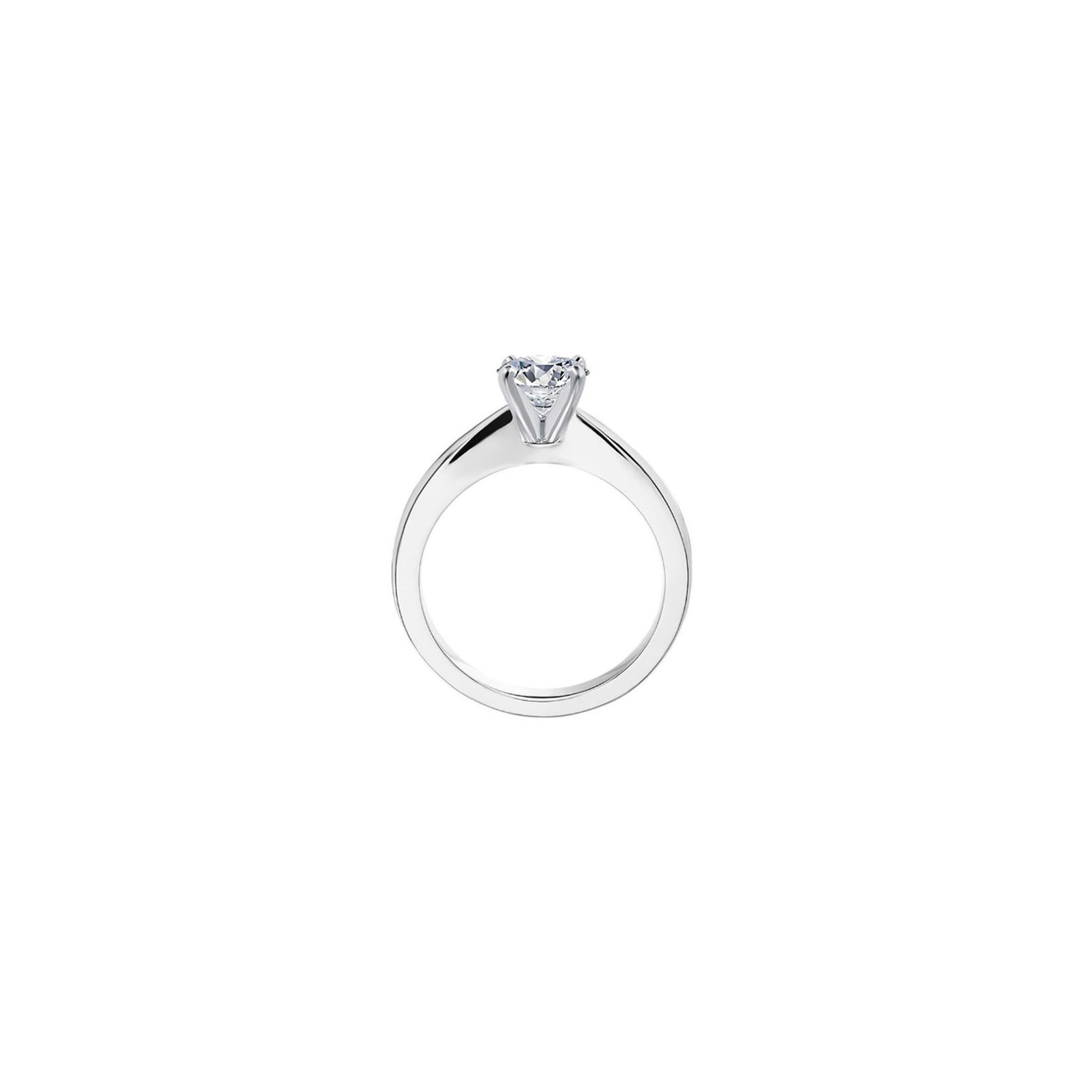 Anillo Catedral en Oro Blanco 18K con Diamante
