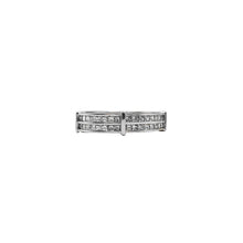 Cargar imagen en el visor de la galería, Anillo de Oro Blanco 18k en 4 secciones con  Diamantes
