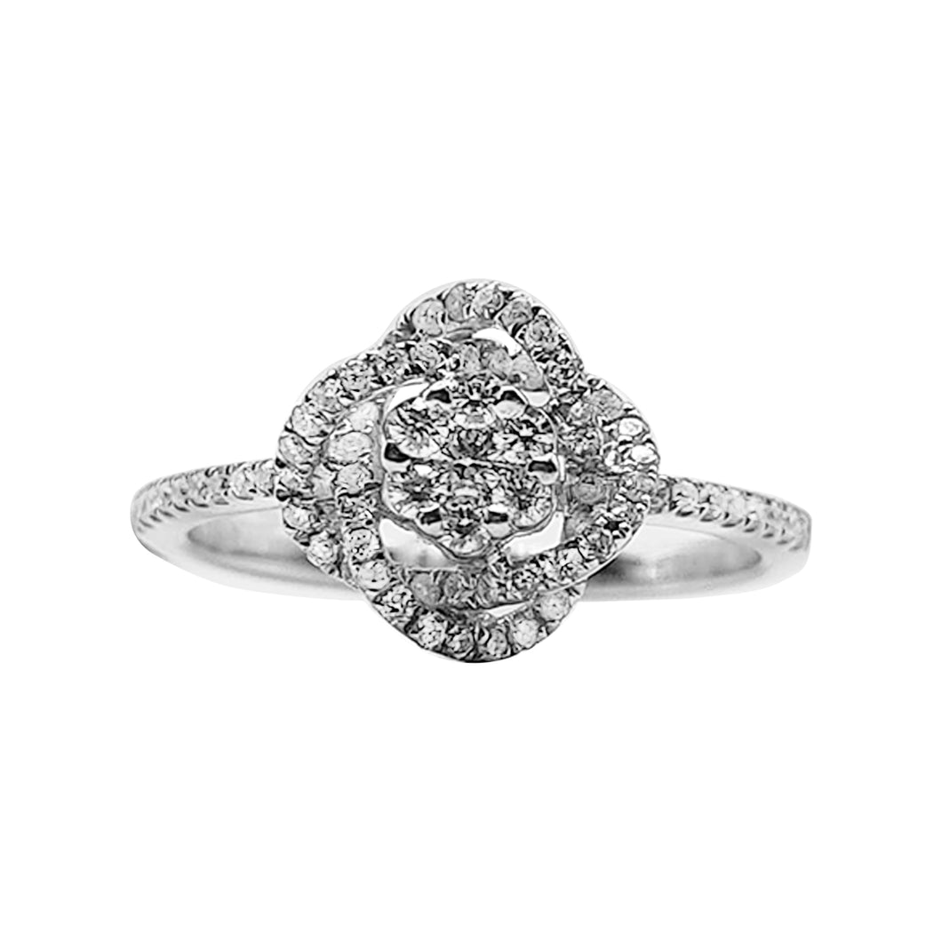 Anillo Nudo de Diamantes
