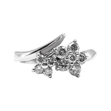 Cargar imagen en el visor de la galería, Anillo en 2 Flores con Diamantes
