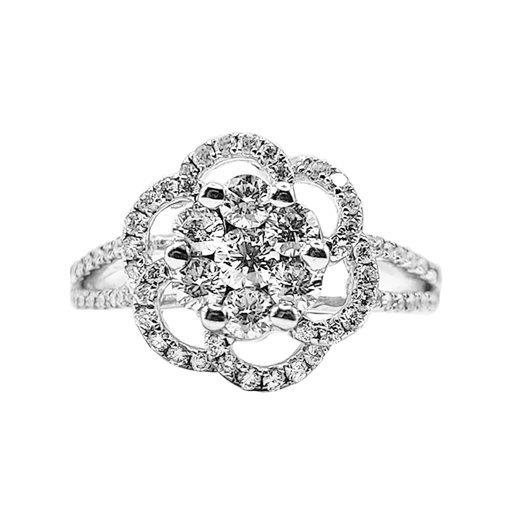 Anillo de Flor en Espiral Seccionado