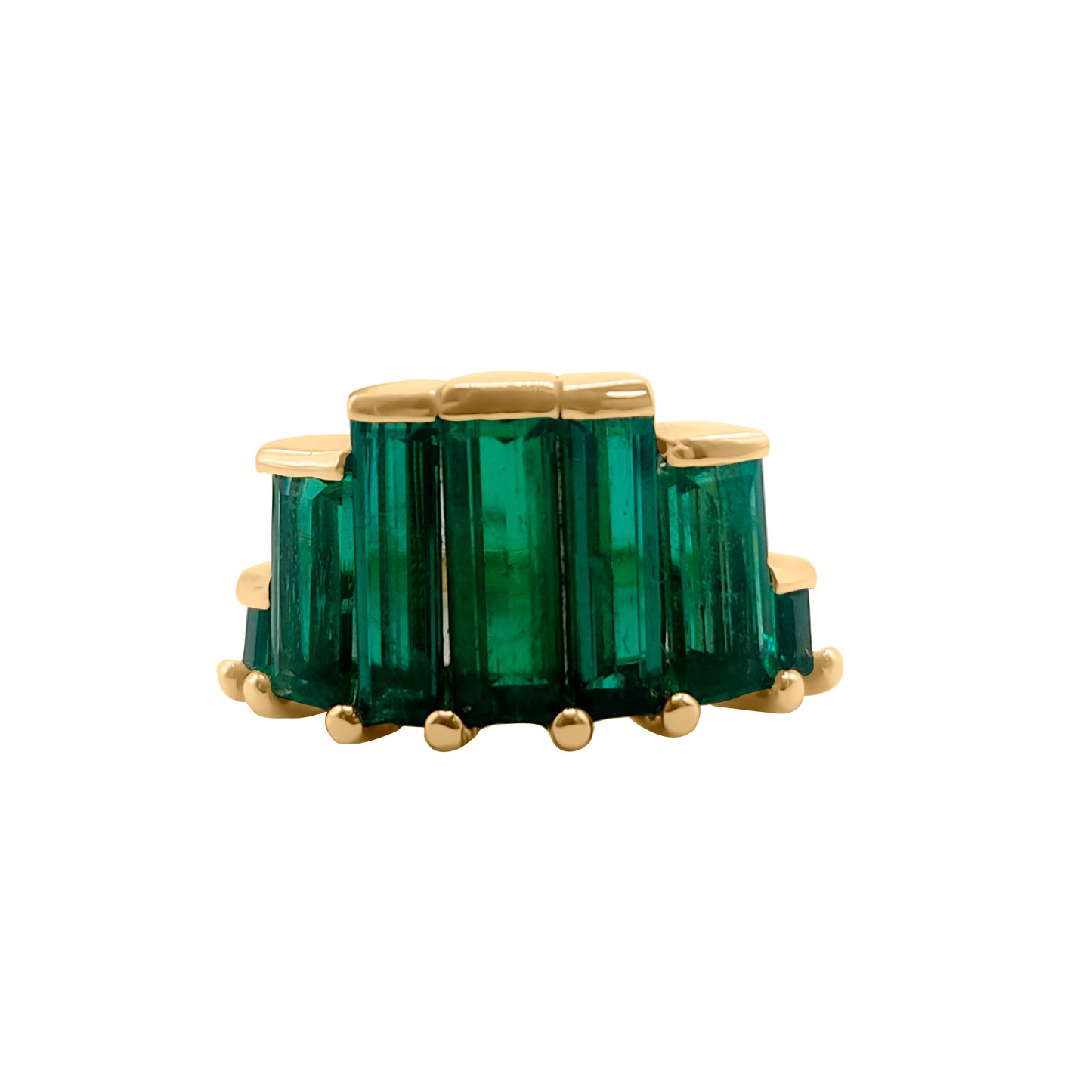 Anillo con Esmeralda en Oro Amarillo 18 k Edificio
