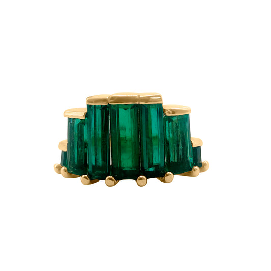 Anillo con Esmeralda en Oro Amarillo 18 k Edificio