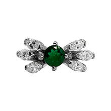 Cargar imagen en el visor de la galería, Anillo Mariposa Oro Blanco 18k
