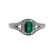 Cargar imagen en el visor de la galería, Anillo Marquesa al Bicel de Esmeralda
