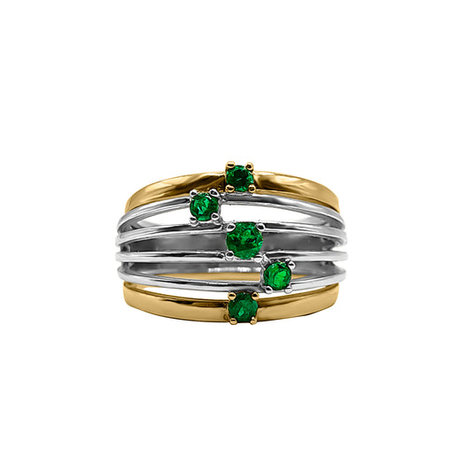 Anillo Dos Oros 18k