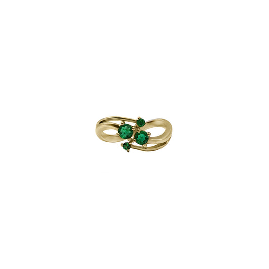 Anillo Trébol en Oro Amarillo 18k