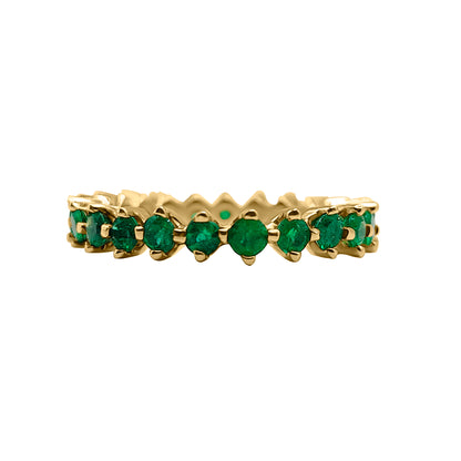Anillo sin Fin 4 Uñas en Oro Amarillo 18k