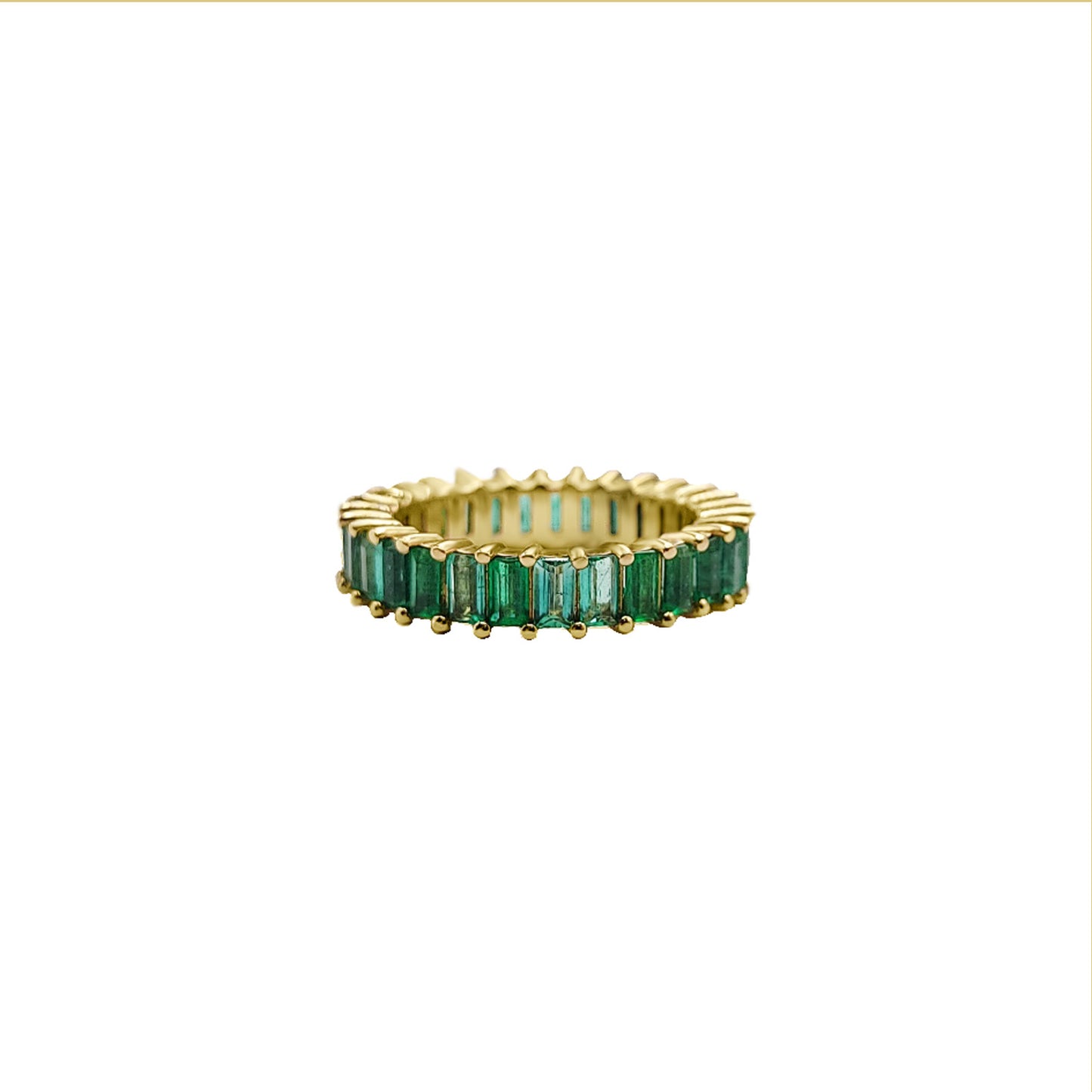 Cintillo de Esmeralda Oro Amarillo 18k