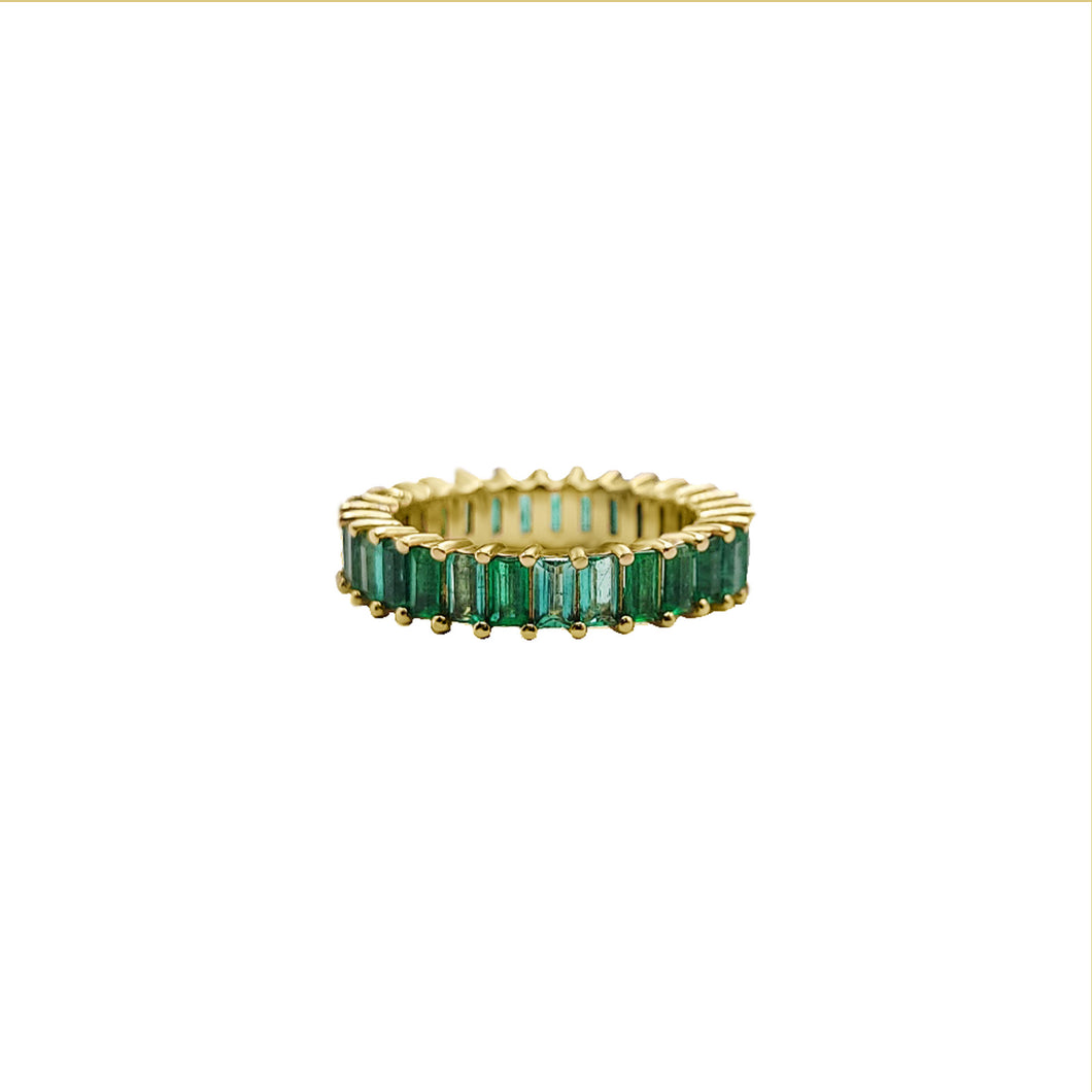 Cintillo de Esmeralda Oro Amarillo 18k