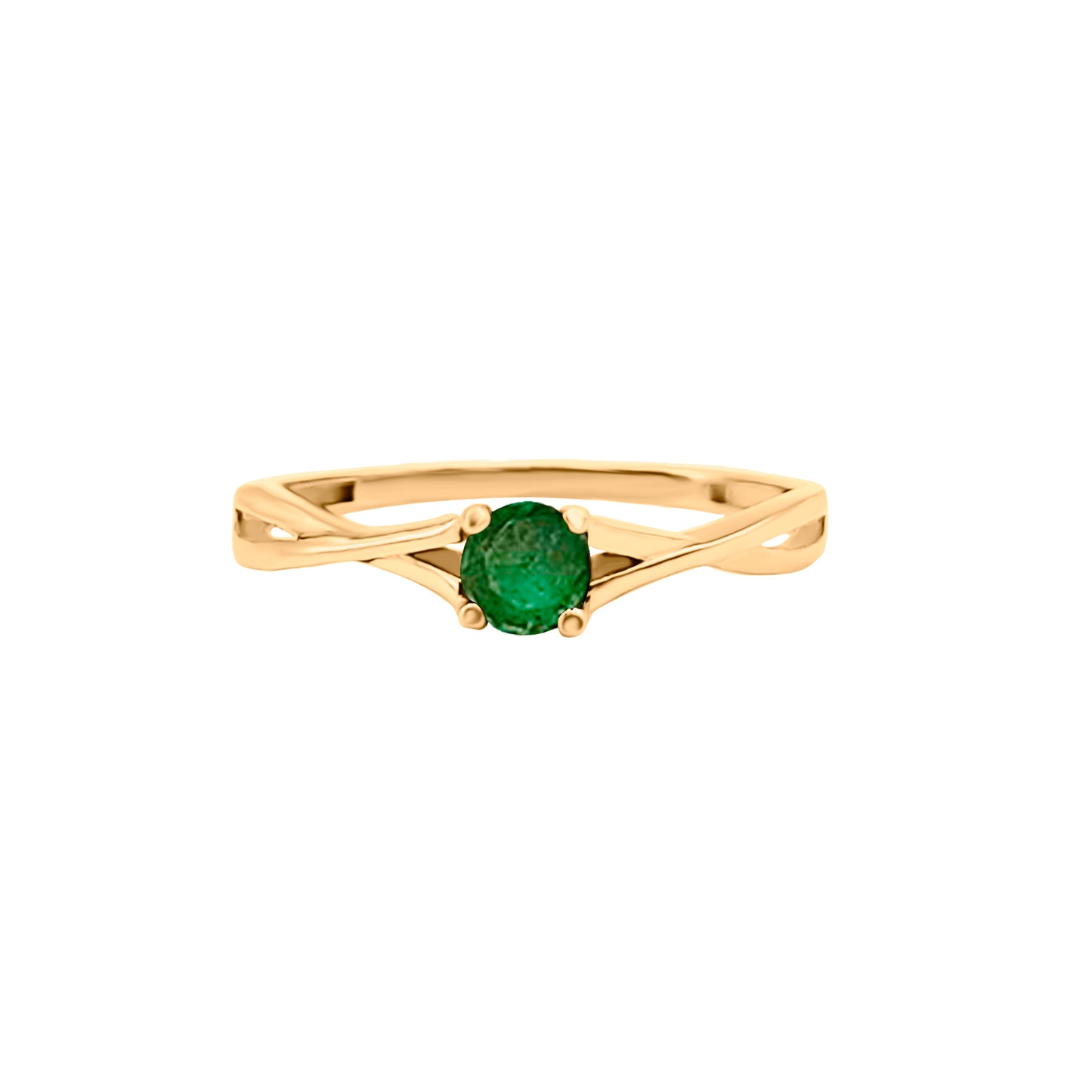 Anillo De Compromiso Cruzado En Oro 10k y Oro 14k