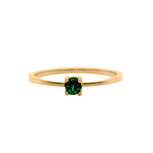 Anillo De Compromiso engaste  En Oro 18 k Con gema