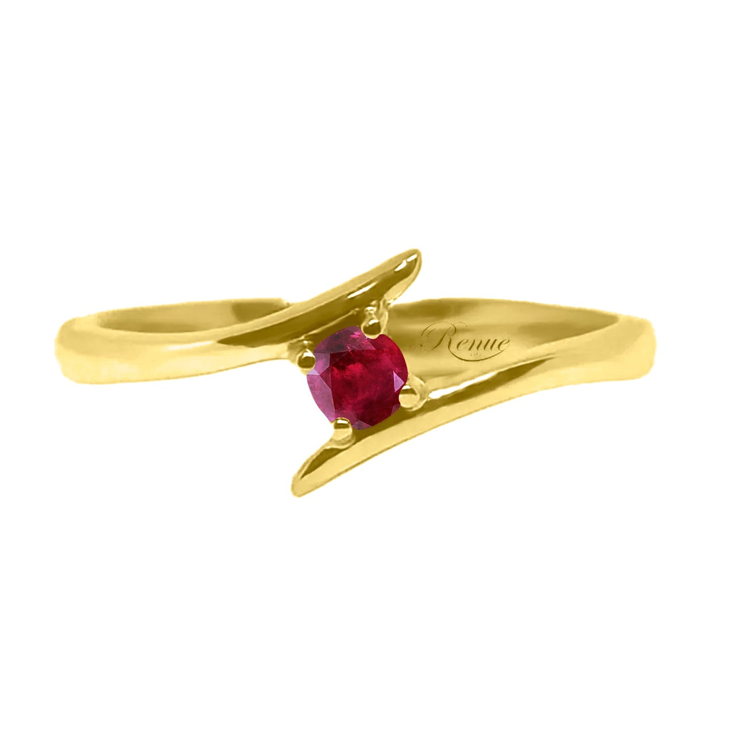 Anillo De Compromiso Oro amarillo 18 K con Gema de 0.08 Cts aprox