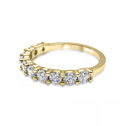 Anillo Cintillo En Oro  18k, Con Diamante