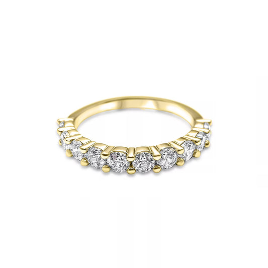 Anillo Cintillo En Oro  18k, Con Diamante