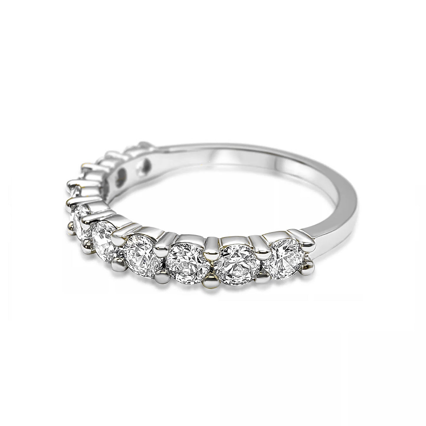 Anillo Cintillo En Plata Ley 950, Con Circon