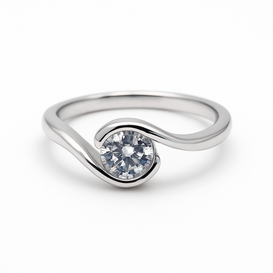 anillo de compromiso brillante