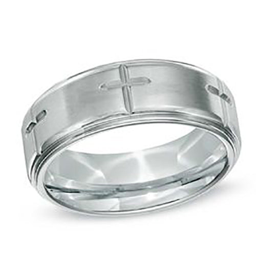 Anillo cruz en plata