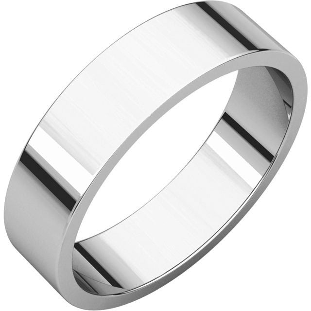 Argolla de Matrimonio Compromiso En Plata plana