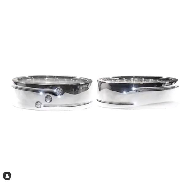 Argollas Anillos de Matrimonio Compromiso en Plata