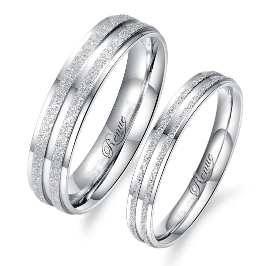 Argollas Matrimoniales con Surcos Diamantados en Plata