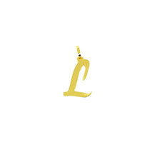 Cargar imagen en el visor de la galería, Dije Letra  , Inicial Nombre Brush Script Mt  Oro 18K
