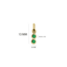Cargar imagen en el visor de la galería, Dije Al Bisel En Dona Con Oro Amarillo 18k Con Esmeralda
