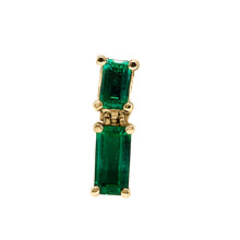 Cargar imagen en el visor de la galería, Dije duo Esmeralda con Oro Amarillo 18k
