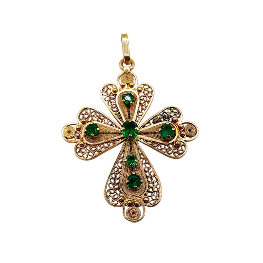 Filigrana Cruz Oro Amarillo 18k