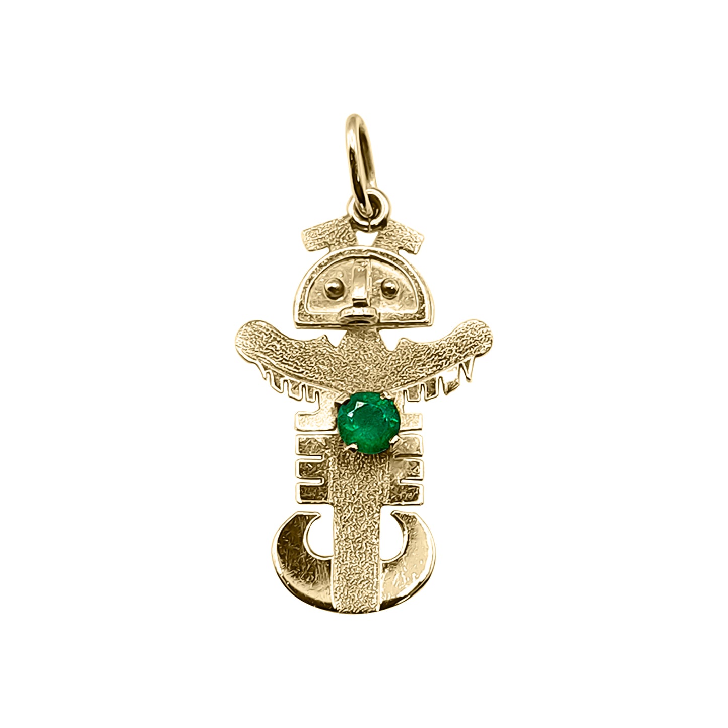 Dije Precolombino Esm Oro Amarillo 18 k