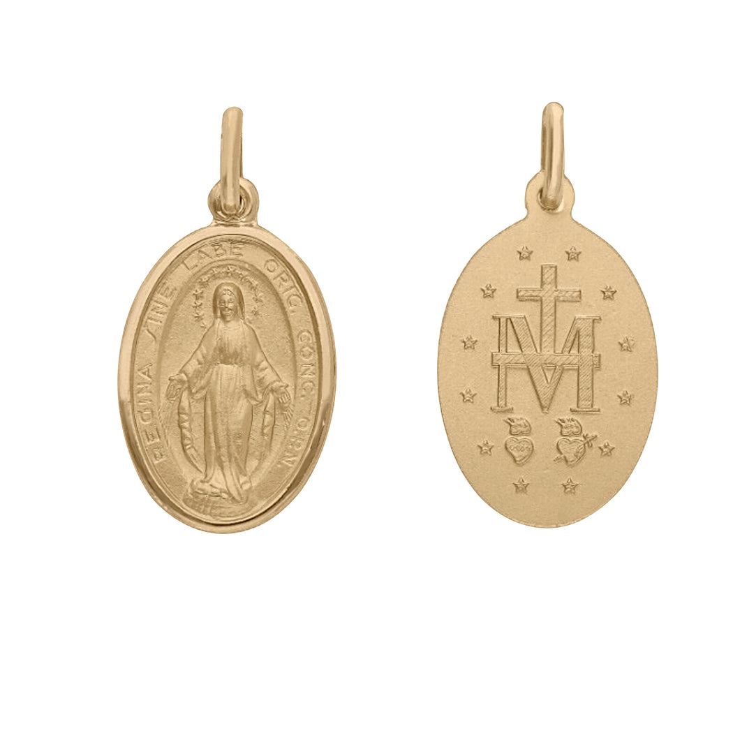 Medalla Virgen De Los Milagros En Oro Amarillo 18k