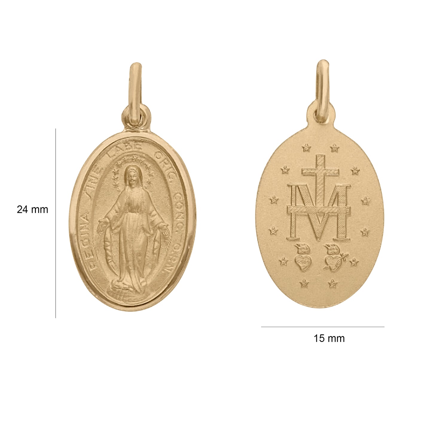 Medalla Virgen De Los Milagros En Oro Amarillo 18k