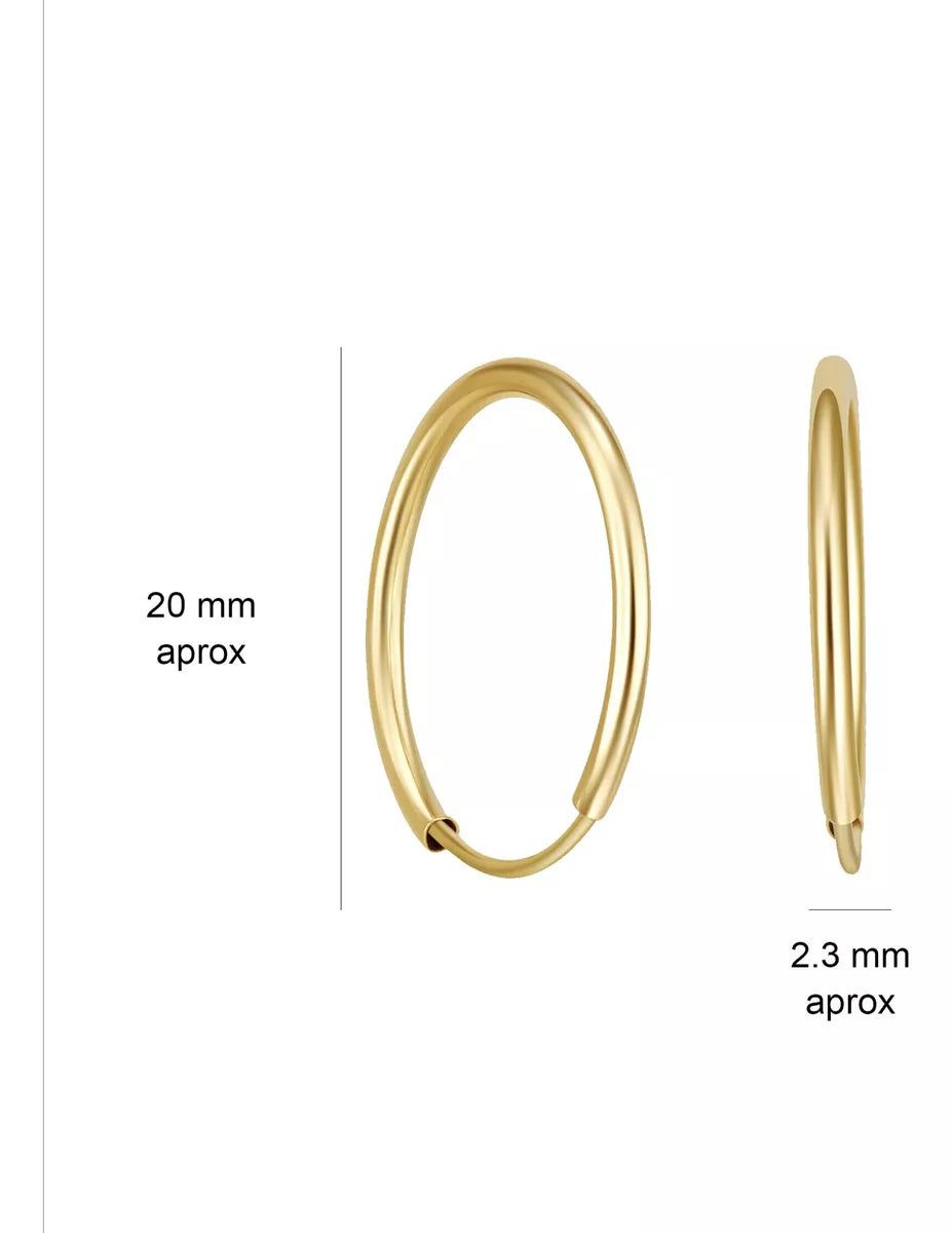 Candongas, Aretes Clásicos De Oro 18k Topos Dama, Mujer