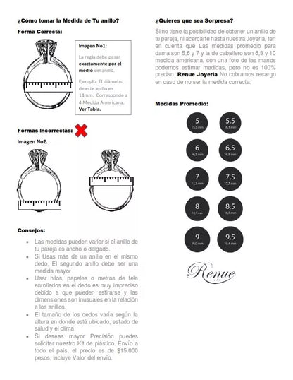 Anillo Plata 950 Línea Clásica con Borde Pulido