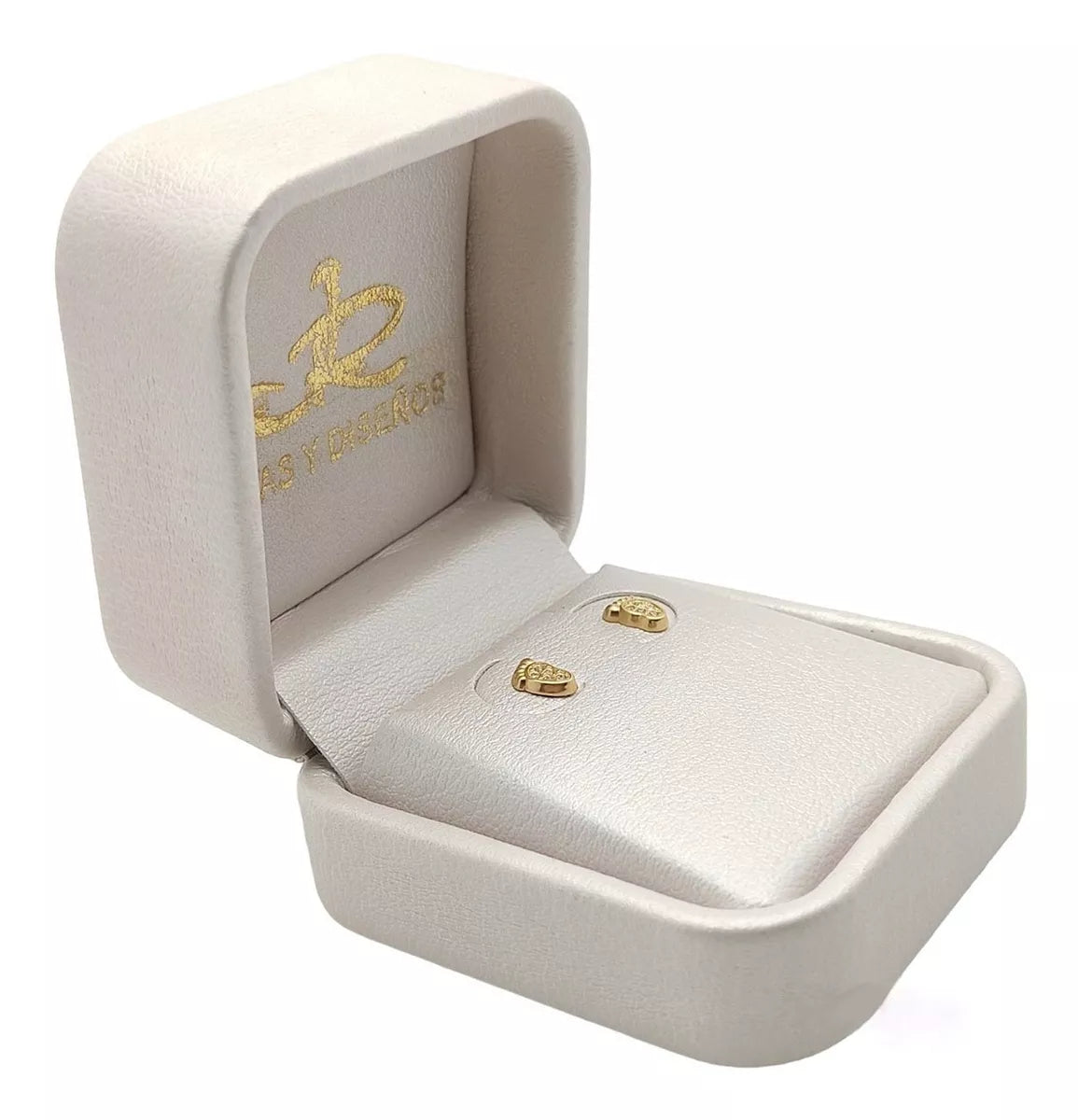 Topos De Pies En Oro Amarillo 18k Con Circón Para Mujer/niña