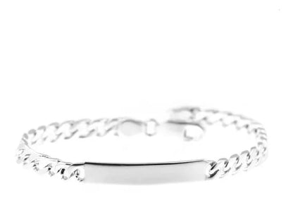 Esclava Pulsera Plata Ley 925 Doble Grabado + Estuche