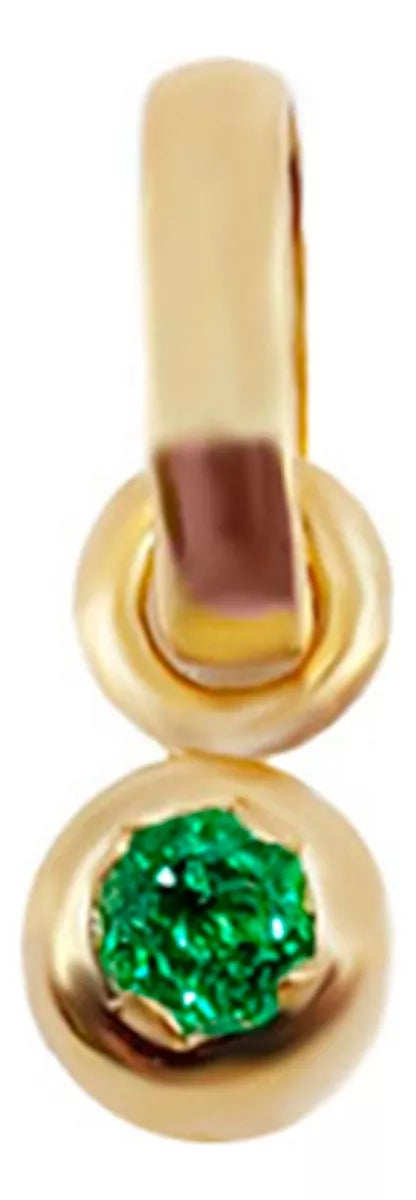 Dije Dona Con 1 Chatones Cuatro Uñas Oro 18 K Con Esmeralda