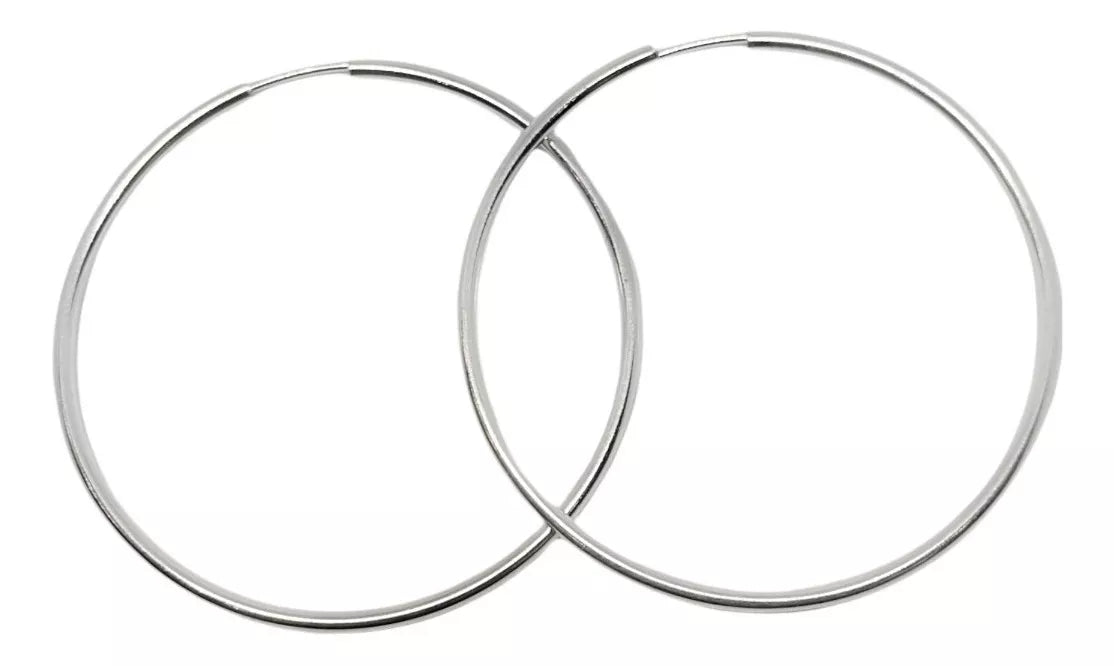Canongas Clasicas En Plata Para Mujer, Aretes