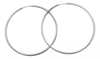 Canongas Clasicas En Plata Para Mujer, Aretes