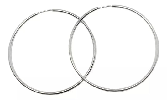 Canongas Clasicas En Plata Para Mujer, Aretes