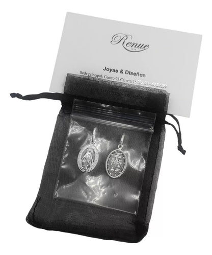 Dije Medalla Virgen De Los Milagros Plata 925