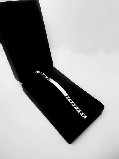 Esclava Pulsera Plata Ley 925 Doble Grabado + Estuche
