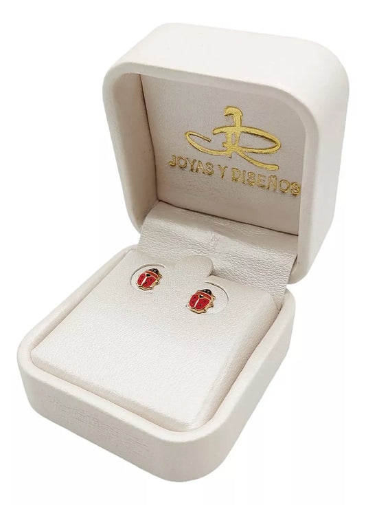 Topos De Mariquita En Oro Amarillo 18k
